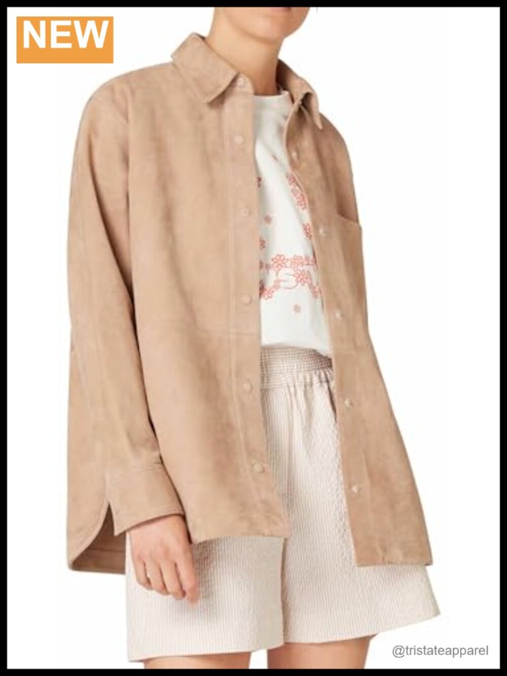 Ultra-Luxe Suede Overshirt Button-Down Long Sleeve